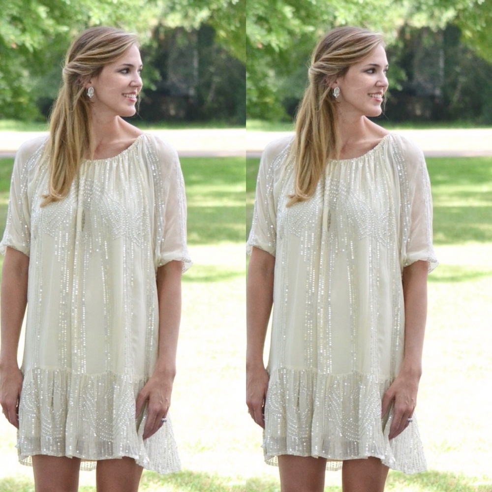 💯 ANTHROPOLOGIE Zuki Beaded Dress